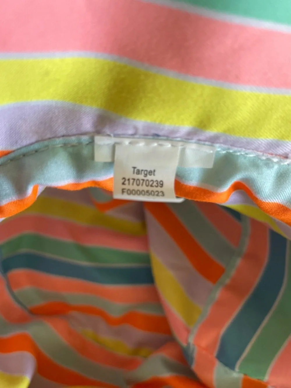 Kids Bucket Hat Rainbow Embroidered Blue Stripe Lined Sun Hat Target Toddler